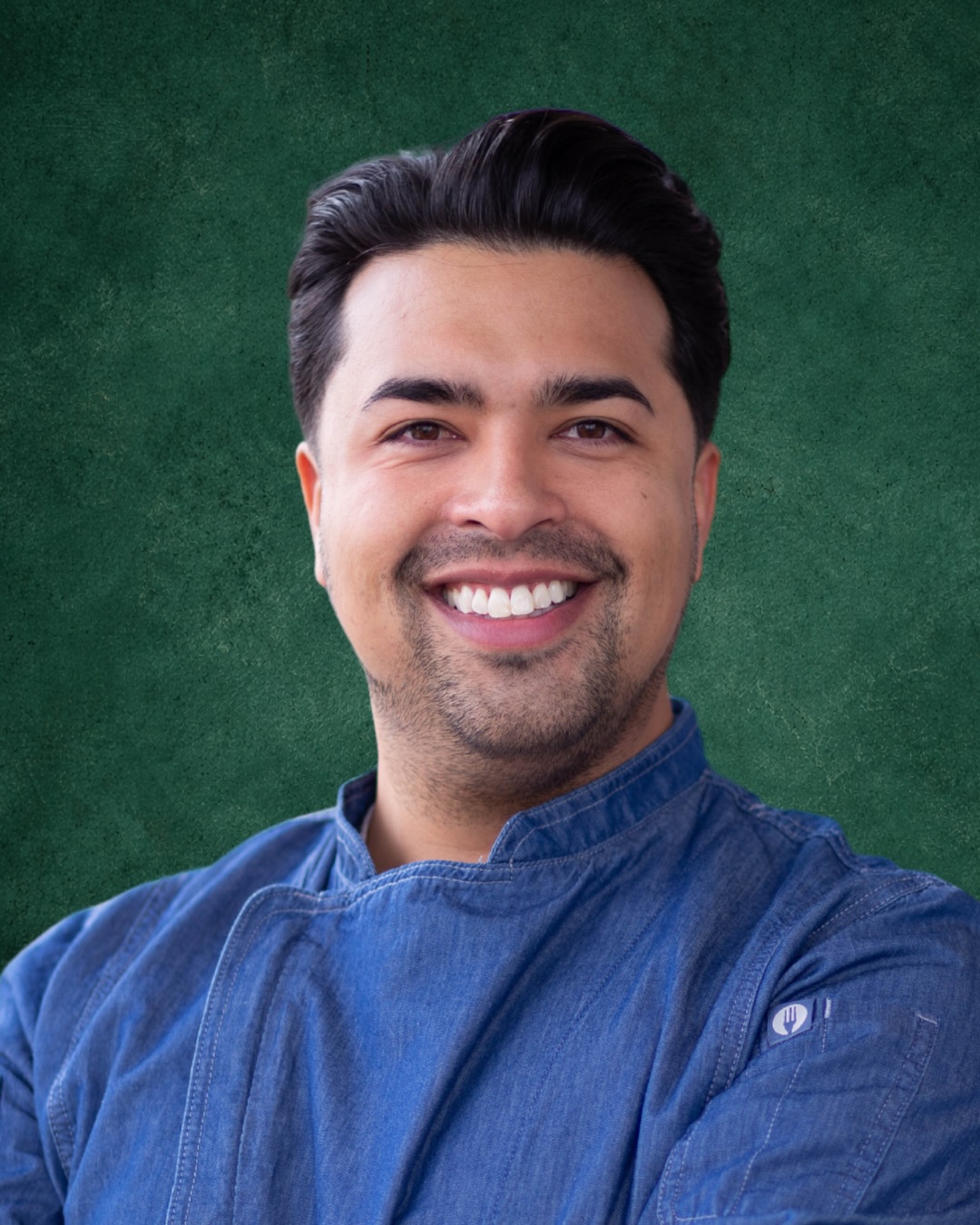 Portrait of Chef Doble, founder of Doble Culinary