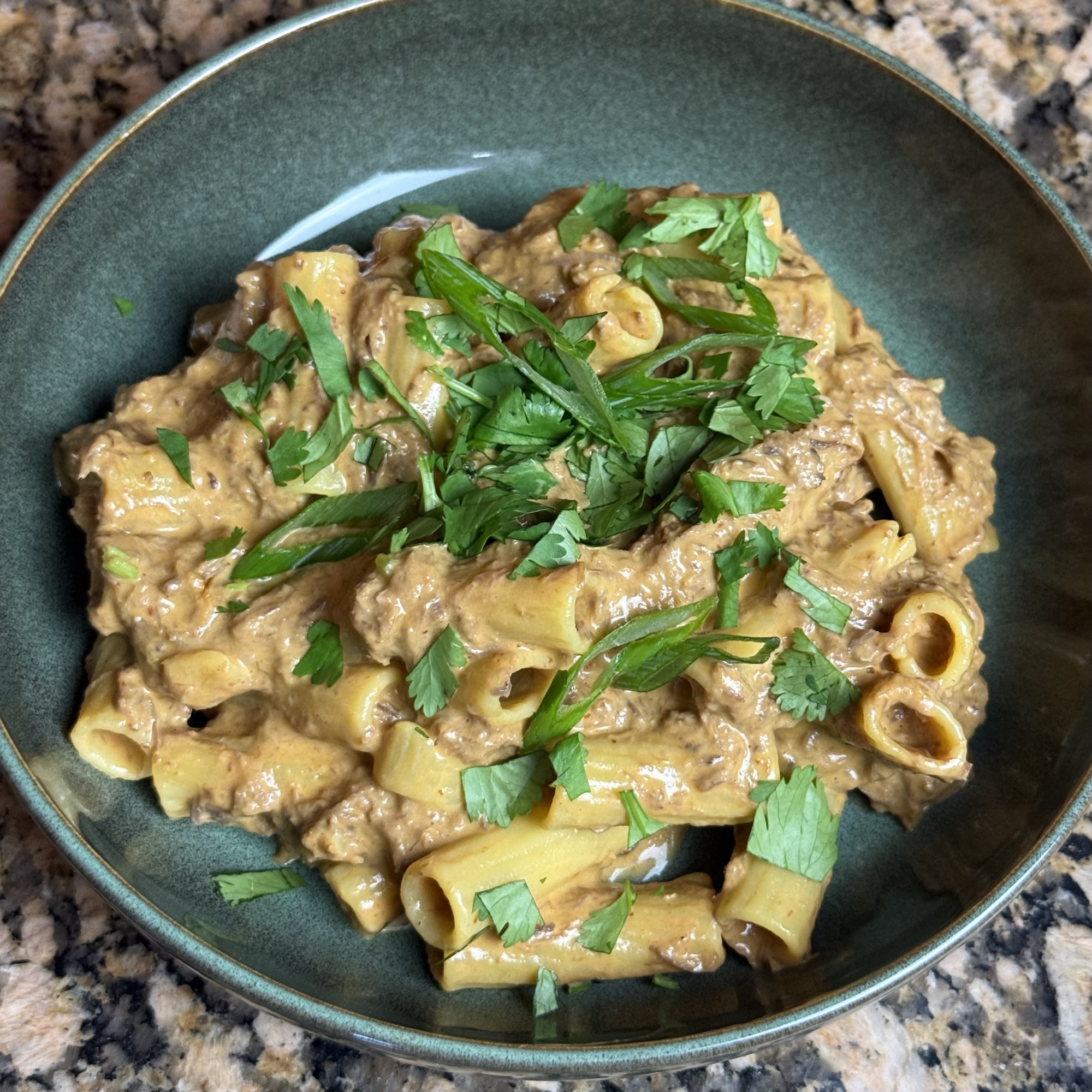 Creamy pasta dish, prepared by Doble Culinary